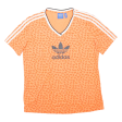 ADIDAS Womens T-Shirt Orange V-Neck UK 14 Hot on Sale