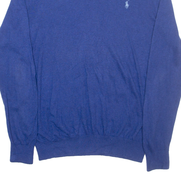 POLO RALPH LAUREN Slim Fit Mens Jumper Blue Tight Knit L Discount