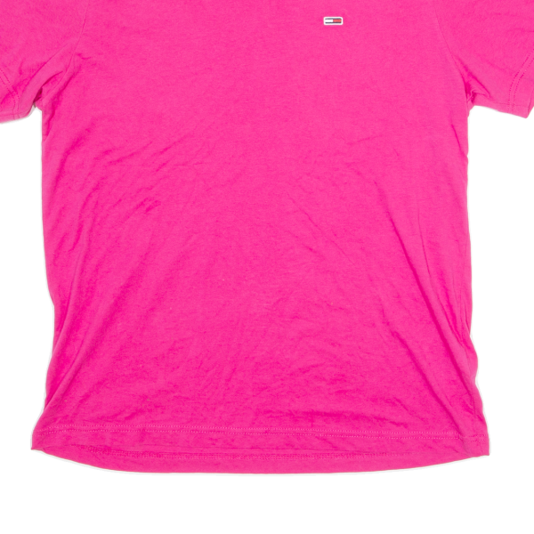 TOMMY HILFIGER Mens T-Shirt Pink Crew Neck M Cheap