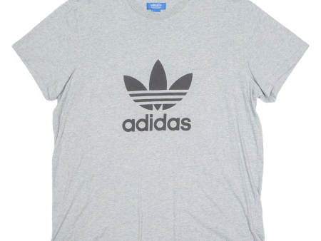 ADIDAS ORIGINALS Mens T-Shirt Grey Crew Neck XL Supply