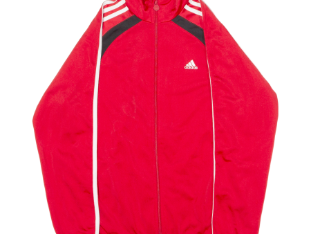 ADIDAS Boys Track Jacket Red XL For Cheap