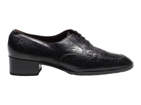 BALLY Derby Shoes Black Leather Womens UK 6.5 Online Hot Sale