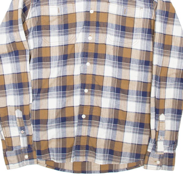 WRANGLER Mens Shirt Brown Check Long Sleeve M Cheap