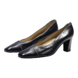 BALDININI Court Heels Black Leather Womens UK 6.5 on Sale