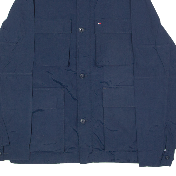 TOMMY HILFIGER Mens Parka Jacket Blue Nylon S Sale