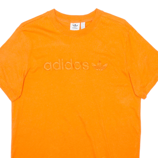 ADIDAS Womens T-Shirt Orange UK 12 Online Sale