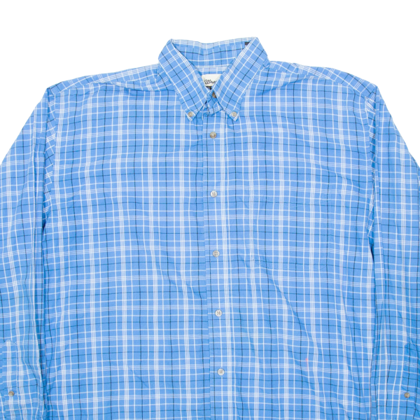 WRANGLER Mens Shirt Blue Check Long Sleeve XL Cheap