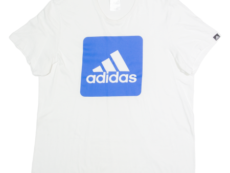 ADIDAS Womens T-Shirt White M Fashion