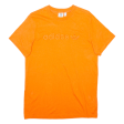 ADIDAS Womens T-Shirt Orange UK 12 Online Sale