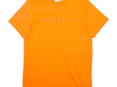 ADIDAS Womens T-Shirt Orange UK 12 Online Sale