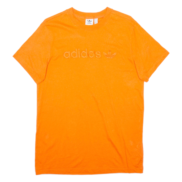 ADIDAS Womens T-Shirt Orange UK 12 Online Sale