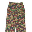 Camo Mens Trousers Green Regular Straight W28 L30 Online Hot Sale