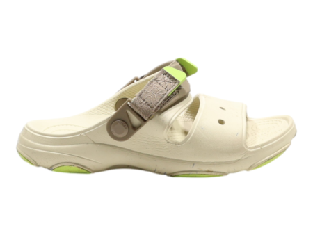 CROCS Slider Sandals Beige Synthetic Womens UK 5 Online now