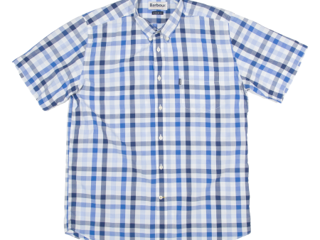 BARBOUR Regular Fit Mens Shirt Blue Gingham M Discount