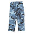 Camouflage Cargo Mens Trousers Blue Slim Wide-Leg W30 L26 Fashion