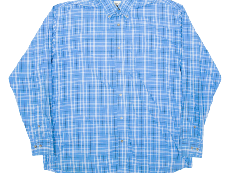 WRANGLER Mens Shirt Blue Check Long Sleeve XL Cheap