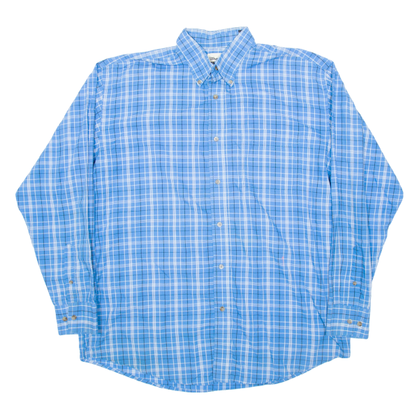 WRANGLER Mens Shirt Blue Check Long Sleeve XL Cheap