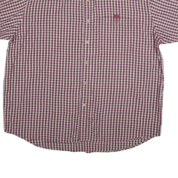 WRANGLER Rugged Wear Mens Shirt Maroon Check 2XL on Sale