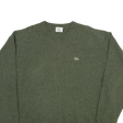 LACOSTE Mens Jumper Green Tight Knit Wool XL For Discount