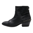 ZADIG & VOLTAIRE Ankle Boots Black Leather Womens UK 4 For Discount