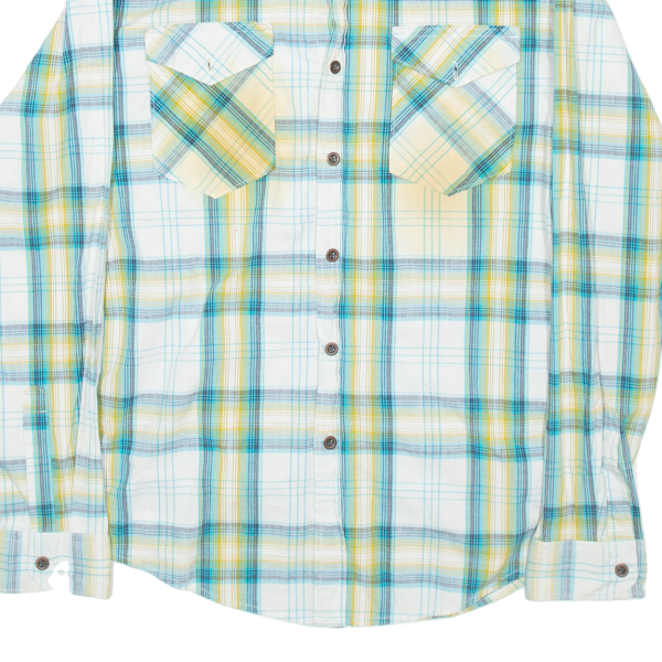 WRANGLER Mens Shirt Green Check Long Sleeve S Fashion