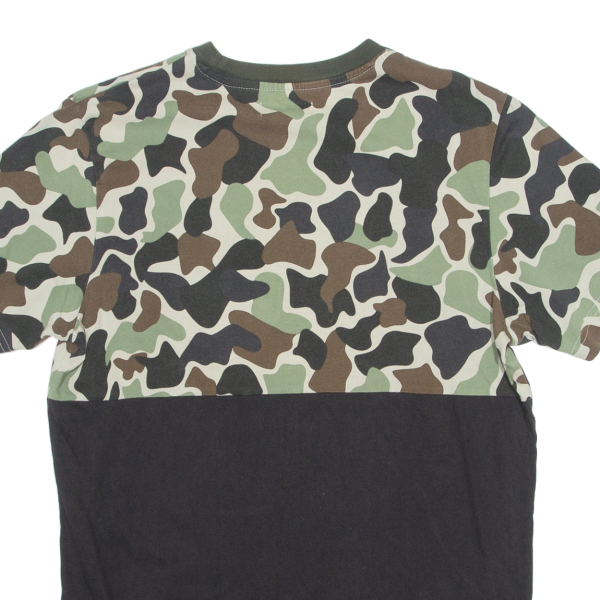 ADIDAS ORIGINALS Camo Mens T-Shirt Black Crew Neck M on Sale