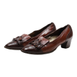 BALLY Heeled Loafer Shoes Brown Leather Womens UK 5.5 For Sale