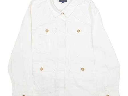 TOMMY HILFIGER Mens Jacket White L on Sale