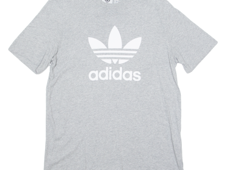 ADIDAS ORIGINALS Mens T-Shirt Grey Crew Neck M Sale