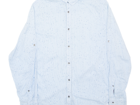 CALVIN KLEIN JEANS Mens Shirt Blue Spotted Long Sleeve M Online