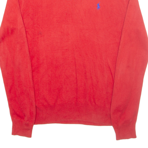 POLO RALPH LAUREN Slim Fit Mens Jumper Red Tight Knit M Online