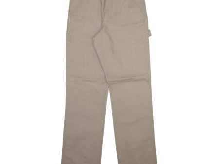 CARHARTT Carpenter Workwear Mens Trousers Grey Relaxed Straight W30 L34 on Sale