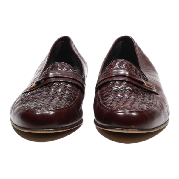 BALLY Loafer Shoes Maroon Leather Womens UK 7.5 Discount