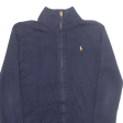 POLO RALPH LAUREN 14-16 Boys Jumper Blue Tight Knit L For Sale