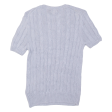 POLO RALPH LAUREN Girls Jumper Blue Cable Knit Short Sleeve S Online Sale