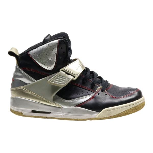 AIR JORDAN High Top Trainers Black Leather Mens UK 10 For Cheap