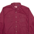 WRANGLER Mens Plain Shirt Red Long Sleeve XL Sale