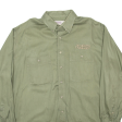 WRANGLER Rugged Wear Mens Plain Shirt Green Long Sleeve 2XL Cheap