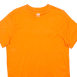 ADIDAS Womens T-Shirt Orange UK 12 Online Sale