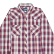 WRANGLER Western Mens Shirt Red Check Long Sleeve L Discount