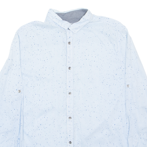 CALVIN KLEIN JEANS Mens Shirt Blue Spotted Long Sleeve M Online