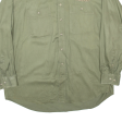 WRANGLER Rugged Wear Mens Plain Shirt Green Long Sleeve 2XL Cheap