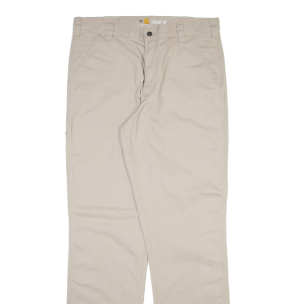 CARHARTT Mens Trousers Beige Relaxed Straight W36 L36 For Cheap