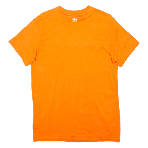 ADIDAS Womens T-Shirt Orange UK 12 Online Sale