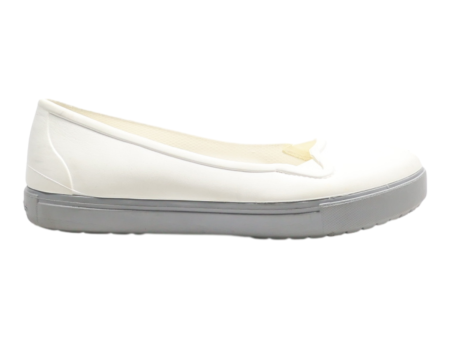 CROCS Ballet Shoes White Synthetic Womens UK 8 Hot on Sale