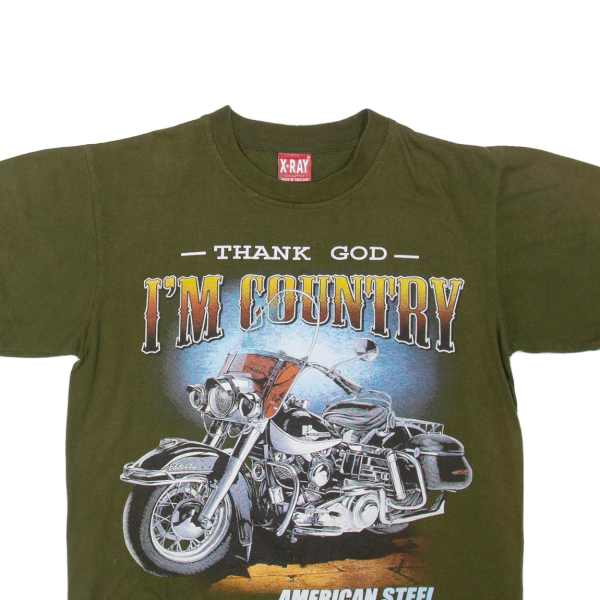 X-RAY Motorbike Boys Biker T-Shirt Green USA M Sale