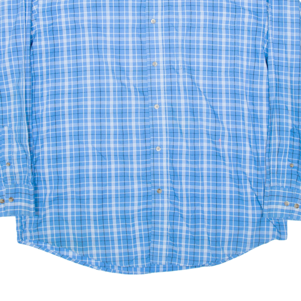 WRANGLER Mens Shirt Blue Check Long Sleeve XL Cheap