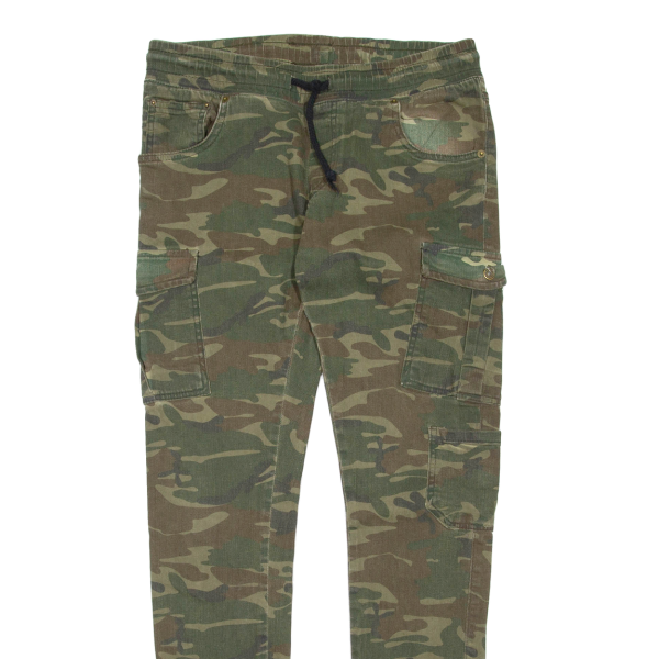 Camo Mens Trousers Green Regular Tapered W30 L30 For Cheap