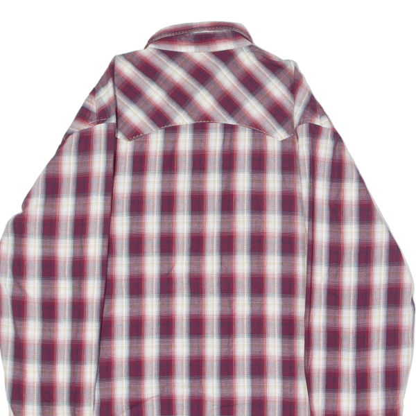 WRANGLER Western Mens Shirt Red Check Long Sleeve L Discount