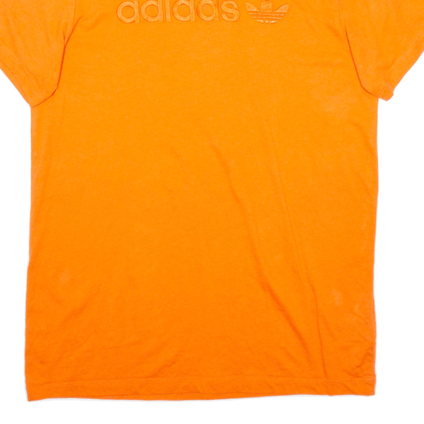 ADIDAS Womens T-Shirt Orange UK 12 Online Sale